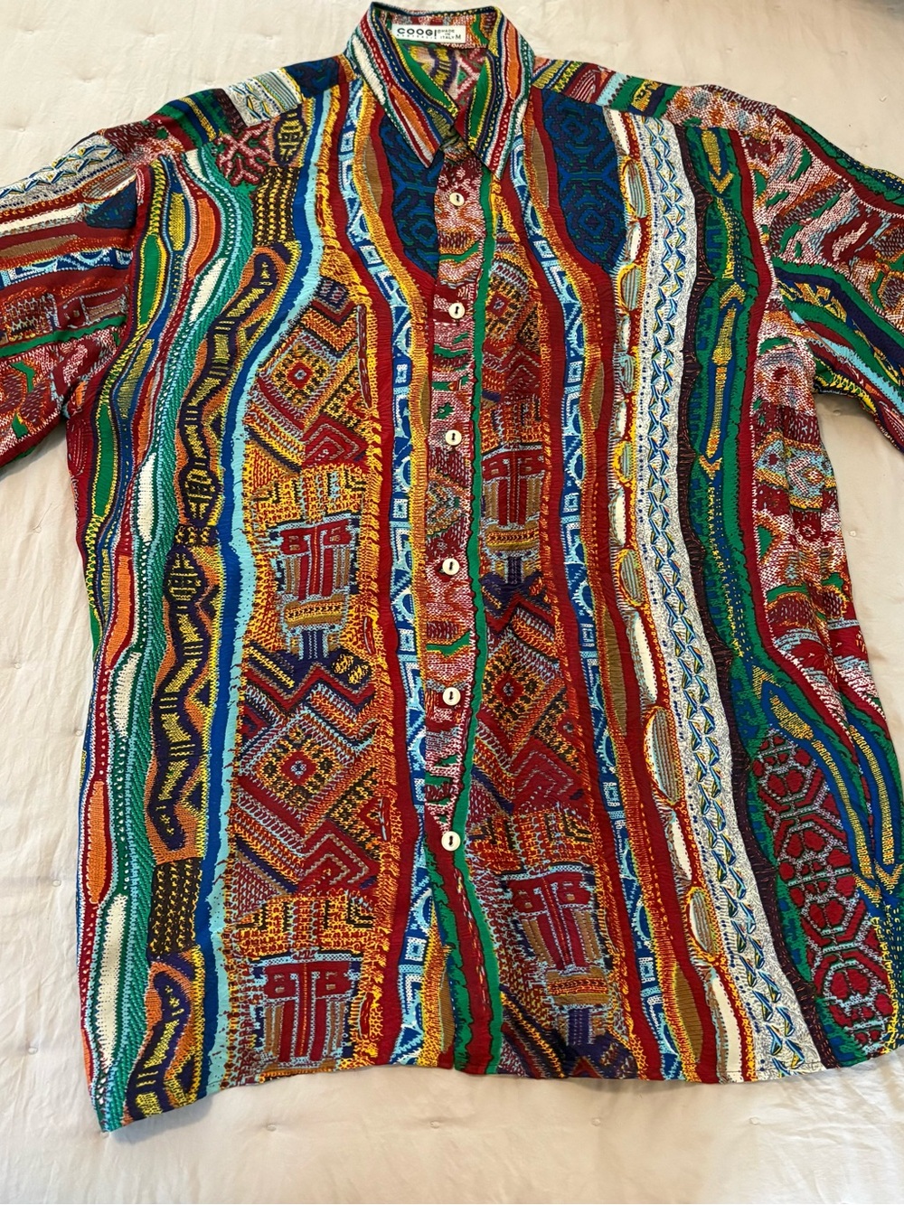 Rare Vintage COOGI Multicolor 100% Silk Italy
